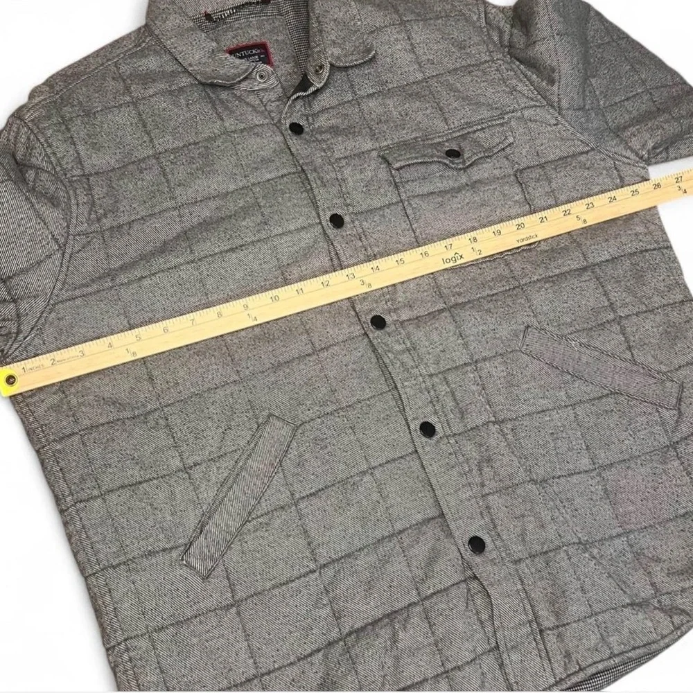 Untuckit Quilted Shirt Jacket‎ Men's Gray Shacket Size 2X